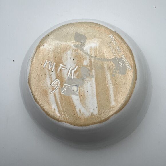 Vtg Holly Hill Seagrove NC Studio Pottery Drip Glaze Mixing Serving Bowl 8” MFK - Picture 8 of 15